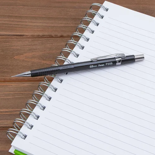 Miniatura 5 de Pentel Sharp Lápiz mecánico de 0.5 mm, paquete de 5 lápices mecánicos negros