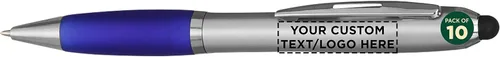 Miniatura 11 de DISCOUNT PROMOS Juego de 10 bolígrafos Stylus, paquete a granel, tinta negra, ideal para oficina, escuela, negocios, ferias comerciales, eventos