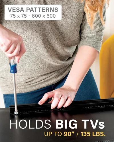 Miniatura 3 de Sanus Soporte de pared para TV sin pernos - Bajo perfil de 22 a 55 pulgadas con fácil instalación DIY - Incluye cierre de seguridad incorporado