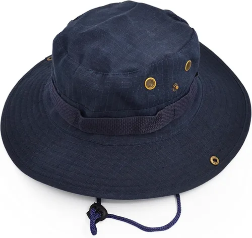 Miniatura 4 de Sombrero de protección solar de ala ancha para exteriores, clásico estilo militar de combate de EE. UU., gorra de sol para pesca, caza, campamento