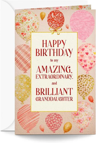 Miniatura 8 de Prime Greetings Tarjeta de cumpleaños para nieta, hecha en Estados Unidos, ecológica, cartulina gruesa con sobre premium de 5 x 7.75 pulgadas