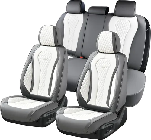 Miniatura 17 de Coverado Fundas de Asiento, Fundas de Asiento de Coche para Asientos Delanteros, Funda de Asiento de Coche Roja, Fundas de Asiento de Coche Rojo