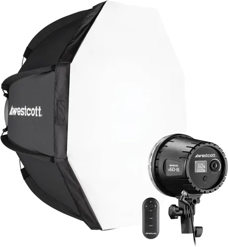 Westcott LED bicolor U60-B (60 W) para creadores de contenido, fotografía de productos, cintas autoadhesivas de actores y entrevistas (Westcott