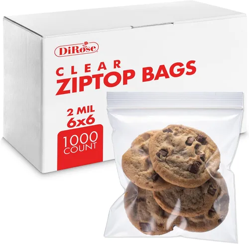 Miniatura 9 de Dirose Bolsas de polietileno transparentes con cierre de 4 x 5 pulgadas, paquete de 100, 2 mil de grosor, bolsas de plástico resellables