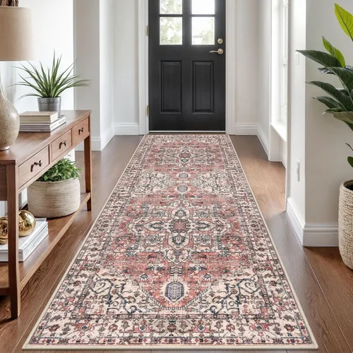 Miniatura 104 de KOZYFLY Alfombra Pequeña de Área 2x3 Pies Alfombras para Entrada Lavable Boho Alfombra de Entrada Antideslizante Tapete de Puerta Interior Entrada