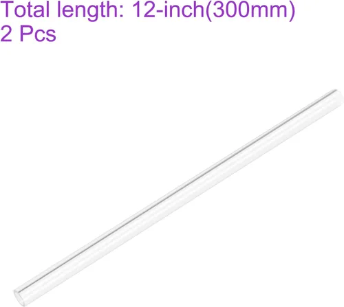 Miniatura 5 de DMiotech 2pcs 0.394 in x 0.551 in 12" tubo de acrílico transparente rígido tubo de plástico para acuario tubería de agua, sistema de refrigeración