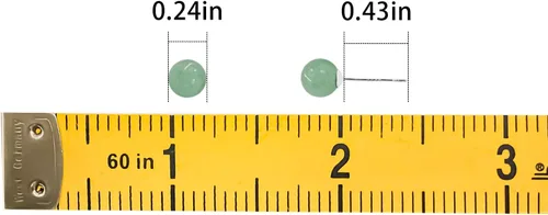 Miniatura 4 de Aretes de Jade con Perno, Aretes de Jade Verde para Mujer, Aretes de Plata de Ley 925 con Perno para Orejas Sensibles, Joyería de Jade para Mujer