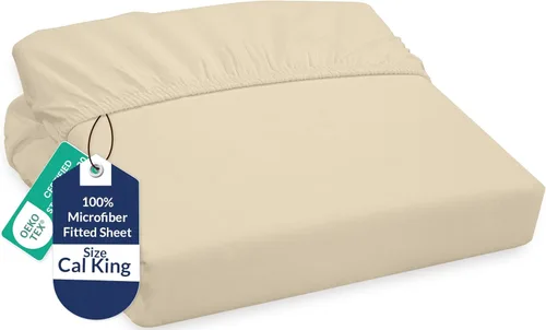 Miniatura 97 de Royale Linens Sábana Bajera King - Microfibra Cepillada Ultra Suave 1800 - Sábanas Inferiores de Lujo Hotelero - Sin Arrugas y Resistente a la Rosa