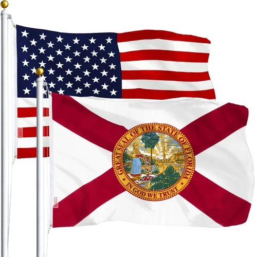 Miniatura 10 de G128 Paquete combinado: bandera estadounidense de 3 x 5 pies 75D impresas estrellas y bandera del estado de California 3 x 5 pies 75D impresa