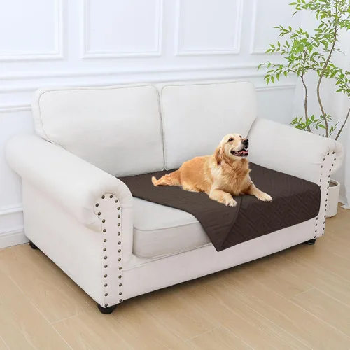 Miniatura 14 de hyha Manta impermeable para perro, manta suave para cama de perro, manta para mascotas, funda de sofá impermeable lavable para perros, fundas Gris