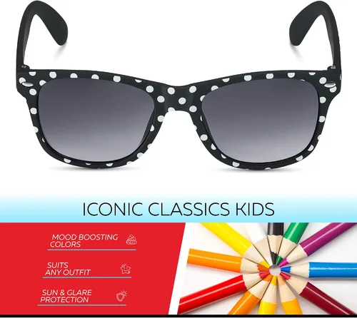 Miniatura 104 de Retro Rewind Lentes de sol para niños y niñas de 3 a 12 años, inastillables, UV400, lentes de sol para niños pequeños