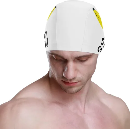 Miniatura 2 de Gorra de natación unisex para adultos, diseño divertido creativo de poliéster
