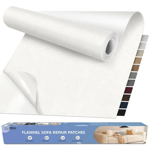 Miniatura 11 de ONine Kit de reparación de sofá de microfibra, parche de tela adhesiva de 55 x 12 pulgadas, multicolor, agua impermeable, adecuado para sofás, Negro