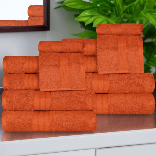Miniatura 44 de Superior Juego de 2 toallas de baño de fibra larga 100% algodón peinado de 27.64 oz/m², para baño, ducha, cocina, súper suave, afelpado, altamente