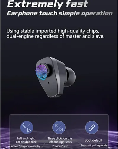 Miniatura 8 de Tuanzi GT100 2 en 1 Smartwatch con auriculares TWS 1.43 pulgadas 128MB Ronda impermeable Música MP3 Altavoz NFC Smart Watch Bluetooth Auriculares