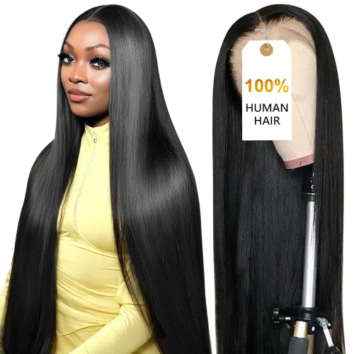 Miniatura 32 de CUTE BEIN Pelucas de cabello humano con encaje frontal HD de 13 x 6 pulgadas de densidad 250, [2 años de vida útil, 9.12 onzas], pelucas de cabello
