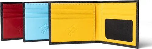 Miniatura 7 de PEGAI Cartera plegable de cuero estándar Edward, Amarillo, Cartera plegable