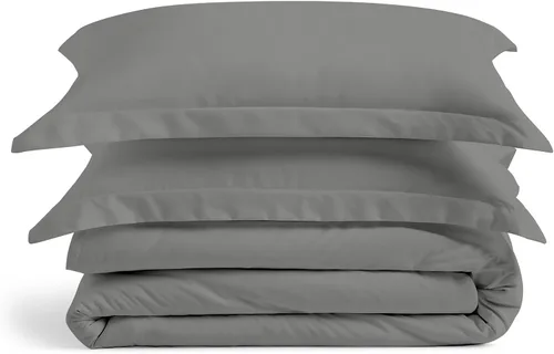 Miniatura 12 de Cosy House Collection Juego de funda de edredón de lujo de 2 piezas, mezcla de rayón derivado del bambú, ropa de cama ultrasuave, protector de Crema