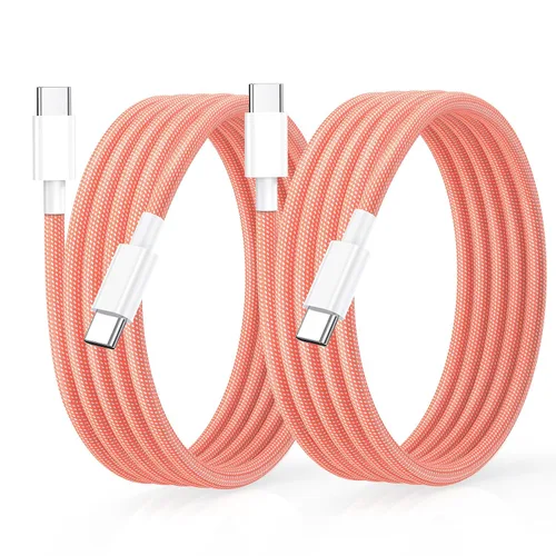 Miniatura 9 de Paquete de 2 cables de carga USB C a USB C de 6 pies para iPhone 15, cable USB C de 60 W, cable de carga rápida USBC tipo C compatible