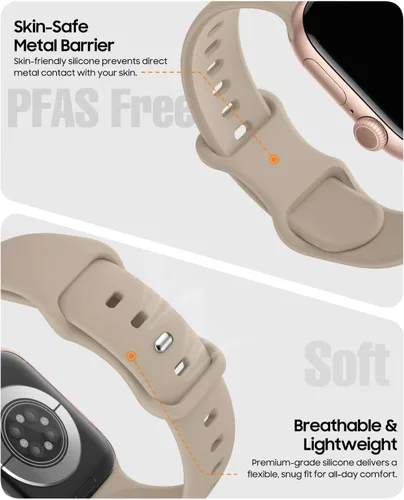 Miniatura 3 de TreasureMax - Correa deportiva compatible con Apple Watch de 38, 40, 41, 42, 44, 45, 46 y 49 mm, correa de silicona suave compatible con Apple Watch
