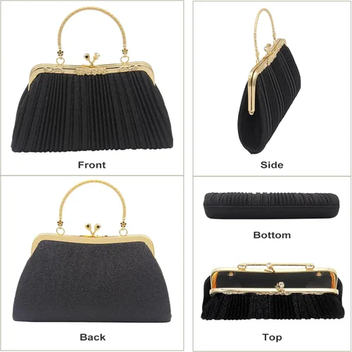Miniatura 6 de Bolso de mano para mujer, bolso de noche brillante para fiesta, baile, boda, formal