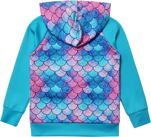 Miniatura 2 de Sudadera con capucha para niñas con cremallera y bolsillos