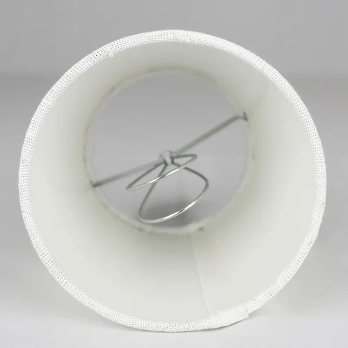 Miniatura 6 de Juego de 2 pantallas de lámpara de araña de lino blanco hueso con clip, 3.5 x 4.5 x 4.5 pulgadas