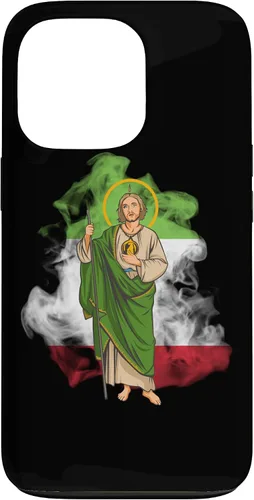 Miniatura 9 de Funda para iPhone 14 San Judas Tadeo con Bandera de México