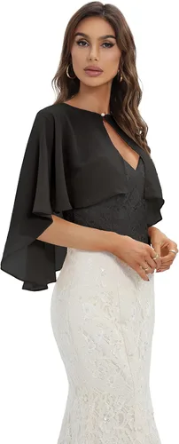 Miniatura 3 de Heartgown Capelets para mujer chal de gasa y envolturas para vestido de noche capa de boda