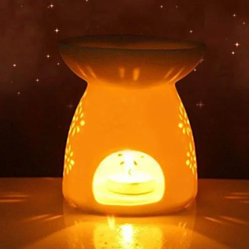 Miniatura 10 de Horno de cera, calentador de horno de aceite de cerámica para hornos de cera perfumada, soporte de luz de té, lámpara de fragancia nocturna
