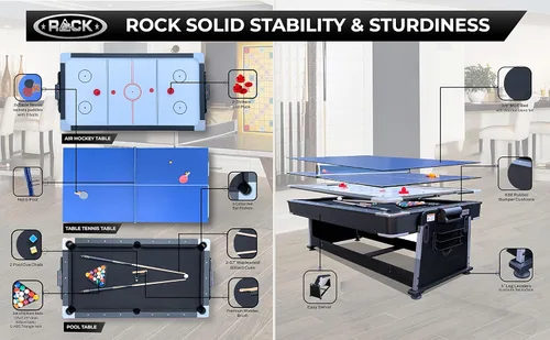 Miniatura 7 de RACK Triad - Mesa giratoria 3 en 1 de 7 pies para billar y pool