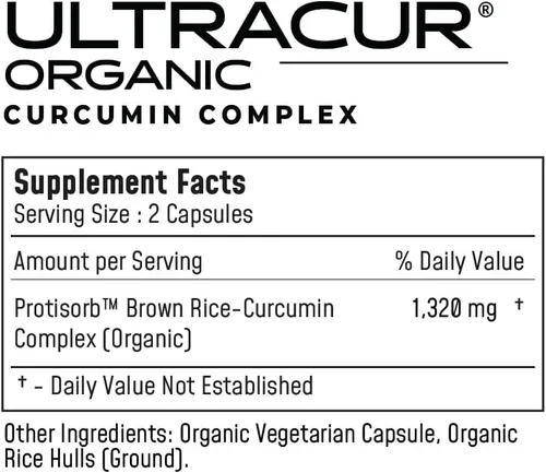 Miniatura 2 de UltraCur Curcumina de cúrcuma orgánica certificada por USDA, la curcumina que puedes sentir!™ Tecnología patentada de EE. UU. - El 70%