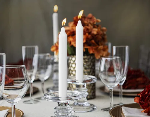 Miniatura 6 de BOLSIUS White Household Candles Candelabros de cena de 7 pulgadas, paquete de 45 unidades a granel, 6 horas de combustión limpia, calidad europea