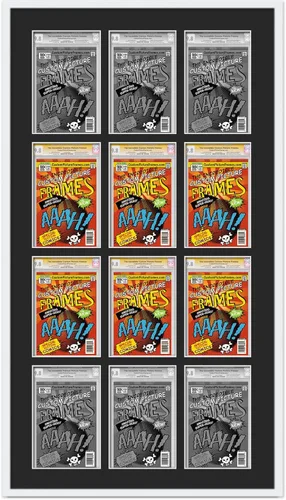 Miniatura 111 de Marco negro para cómics graduados Marco completo de cómics con paspartú de conservación negro y acrílico de grado UV Hecho para exhibir (6)