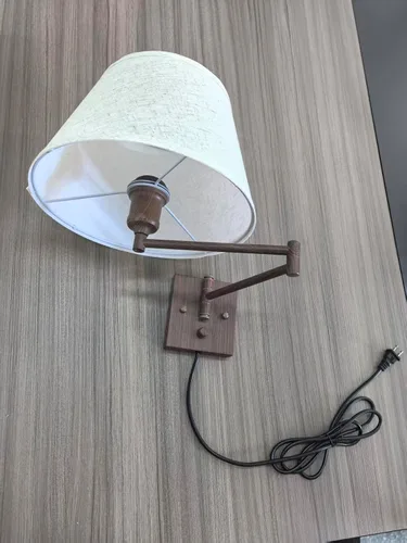 Miniatura 10 de TRLIFE Aplique de pared enchufable, juego de 2 lámparas de pared regulables con brazo oscilante de níquel cepillado, cable de enchufe y interruptor