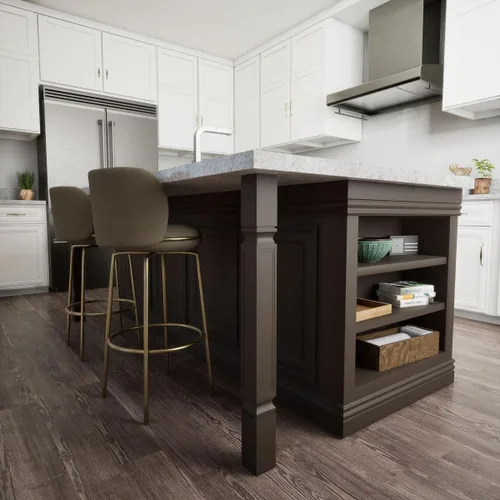 Miniatura 4 de Ekena Millwork COL03X03X35KEAL 3 ménsula de acanto pequeña, 3/4 de pulgada de ancho x 3 3/4 pulgadas de profundidad x 35 1/2 pulgadas de alto