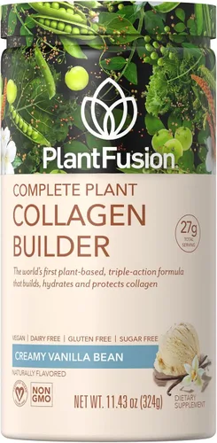 PlantFusion Polvo de colágeno vegano – Polvo de proteína de colágeno a base de plantas para músculos y articulaciones, cabello, piel y uñas – Keto,