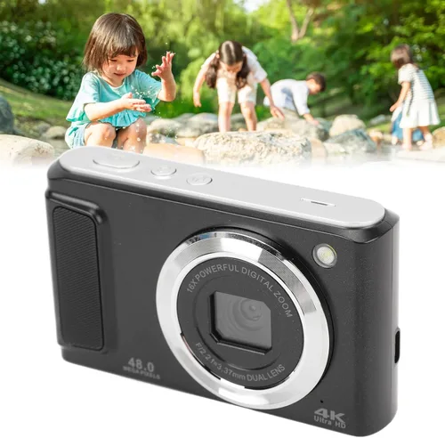 Miniatura 4 de Cámara digital de 48 MP con zoom digital de 16X, enfoque automático, grabación de video 4K, pantalla IPS, cámara digital pequeña, ligera