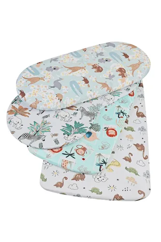 Miniatura 2 de Onacosht Sábanas de moisés para bebé, niño y niña, sábana bajera elástica transpirable universal para moisés, cuna de reloj de arena, almohadilla
