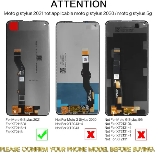 Miniatura 2 de A-MIND para Motorola Moto G Stylus 2021 XT2115 Pantalla LCD Pantalla táctil XT2115-1 XT2115DL Reemplazo de pantalla táctil digitalizador Kit
