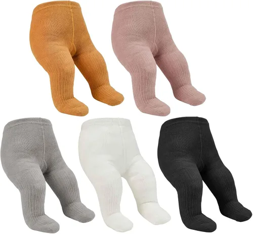 American Trends Medias suaves para bebé, mallas de punto trenzado para bebés, medias de invierno para niñas recién nacidas, medias para niños
