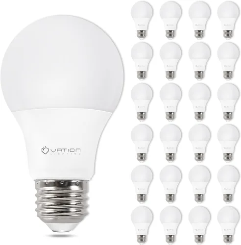 Miniatura 8 de VATION LIGHTING - Paquete de 4 bombillas LED A19 equivalentes a 40 W, luz blanca suave de 2700 Kelvin, eficientes de 5 vatios no regulables, 450