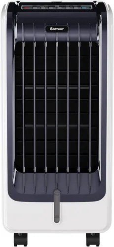 Miniatura 9 de COSTWAY Enfriador de aire evaporativo portátil para habitación, incluye control remoto, 2 paquetes de hielo, ventilador portátil sin aspas con 3