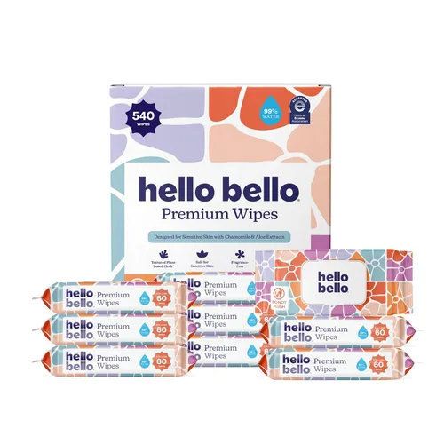 Miniatura 26 de Hello Bello Toallitas premium, diseñadas para pieles sensibles con extractos de manzanilla y aloe, Rosy Posy