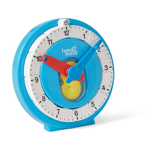 Miniatura 8 de hand2mind - Reloj numérico avanzado para aprender a decir la hora, reloj analógico para el aprendizaje de los niños, línea numérica para niños