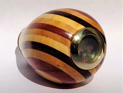 Miniatura 2 de Caleidoscopio de madera con forma de huevo, multicolor, estándar