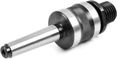 Miniatura 3 de Adaptador de mandril de contrapunto vivo para carpintería a rosca de 1 "x 8tpi con montaje cónico Morse #2