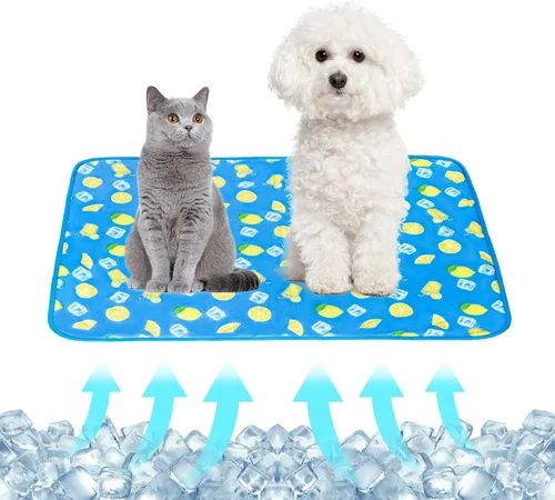 Miniatura 16 de NACOCO - Colchoneta refrescante para mascotas, para gatos, perros, cojín de verano, refrescante, cómoda, suave para mascotas y adultos Rosa