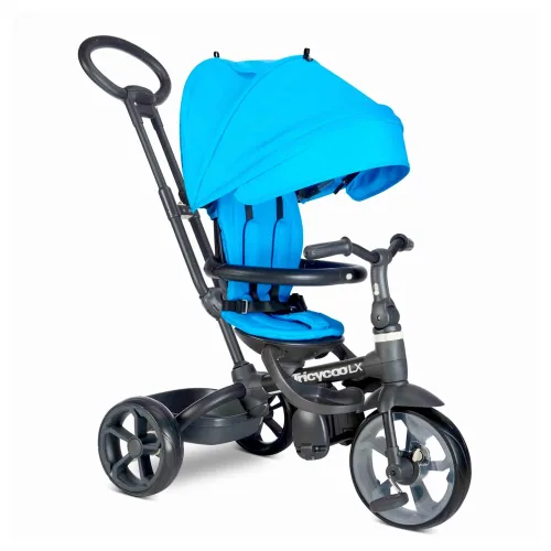 Miniatura 15 de Joovy Tricycoo 4.1 triciclo para niños con 4 etapas con neumático delantero extra ancho, manija para padres extraíble y ajustable, arnés