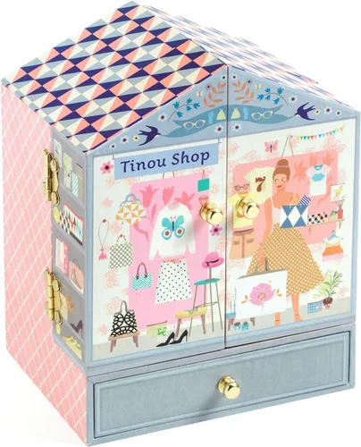 Miniatura 2 de DJECO Joyero musical para niños – Cajas del tesoro de unicornio – Almacenamiento para collares, pulseras, anillos, aretes, juguetes pequeños